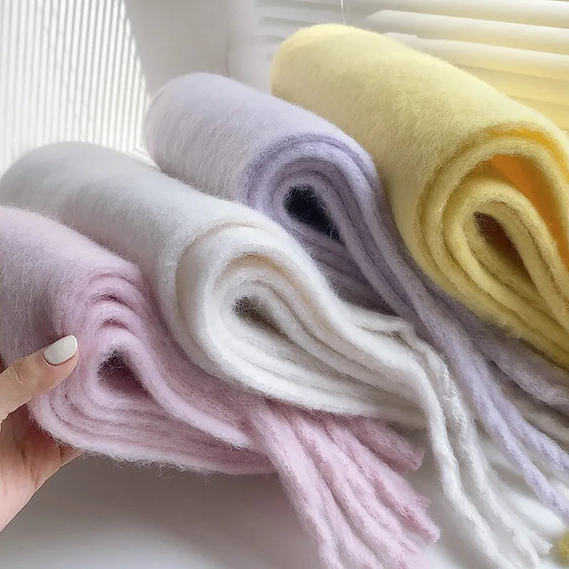 Comfortable Cashmere Scarf for Women - Eloise-White-Nora Luxe