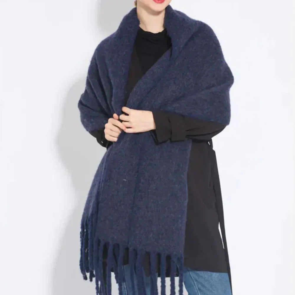 Comfortable Cashmere Scarf for Women - Eloise-White-Nora Luxe