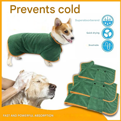 Comfortable Dog Bathrobe - Finn-Blue-XS-Nora Luxe