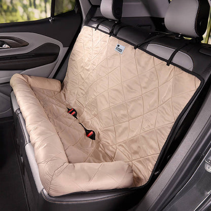 Comfortable Dog Car Bed - RoadPaw-Khaki Cream-Nora Luxe