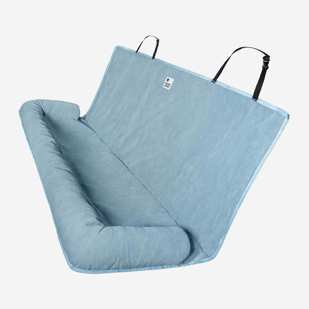 Comfortable Dog Car Bed - RoadPaw-Khaki Cream-Nora Luxe