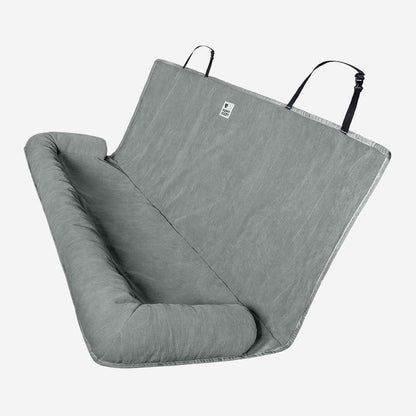 Comfortable Dog Car Bed - RoadPaw-Khaki Cream-Nora Luxe