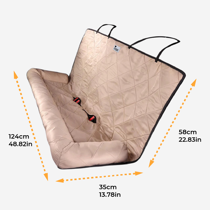 Comfortable Dog Car Bed - RoadPaw-Khaki Cream-Nora Luxe