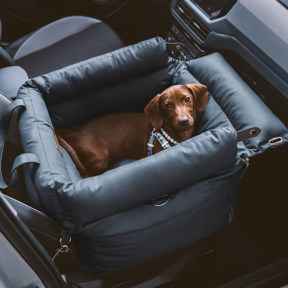 Comfortable Dog Car Seat - PawLuxury-Orange Green-Nora Luxe
