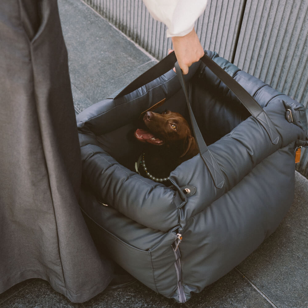 Comfortable Dog Car Seat - PawLuxury-Orange Green-Nora Luxe