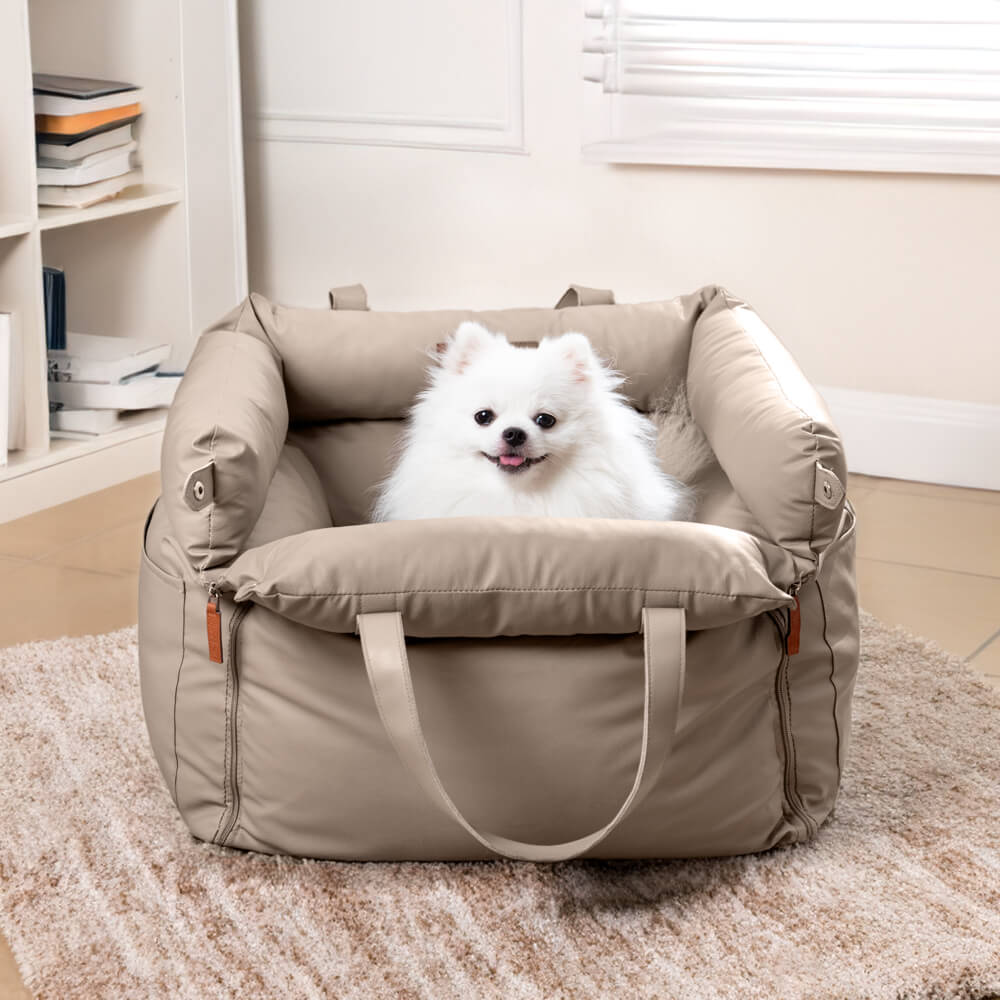 Comfortable Dog Car Seat - PawLuxury-Orange Green-Nora Luxe