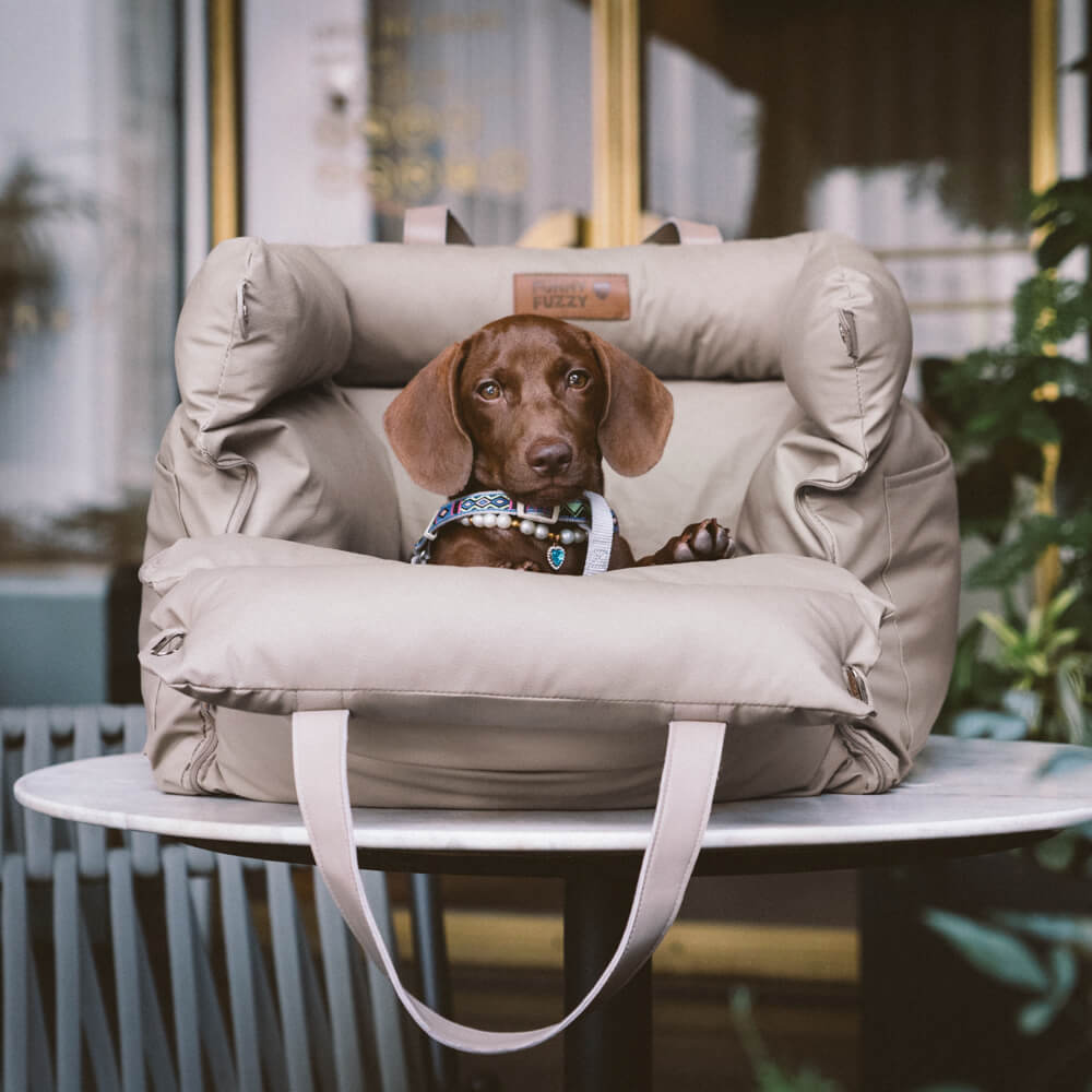 Comfortable Dog Car Seat - PawLuxury-Orange Green-Nora Luxe