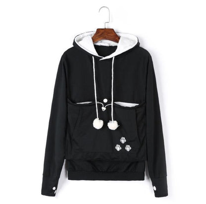 Soft Hooded Sweatshirt with Kitty Pouch - Pexav