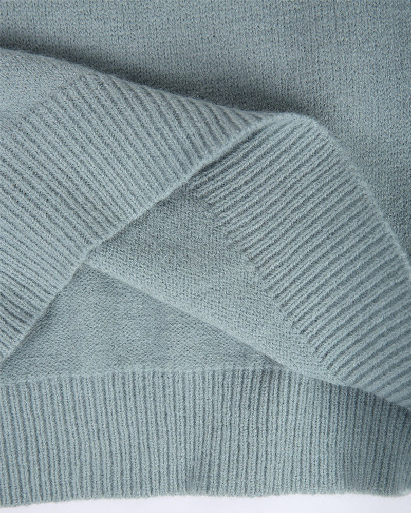 Comfortable Knitted Sweater for Women - CozyKnit-Blue-S-Nora Luxe