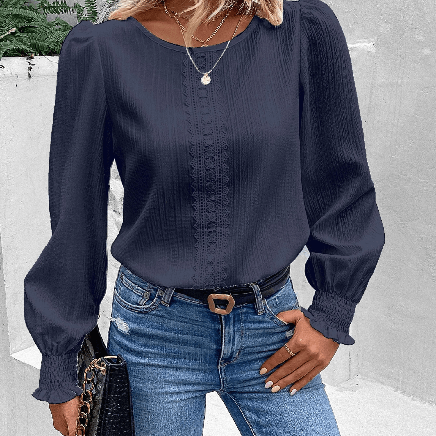 Comfortable Ladies Blouse - Lana-White-XS-Nora Luxe