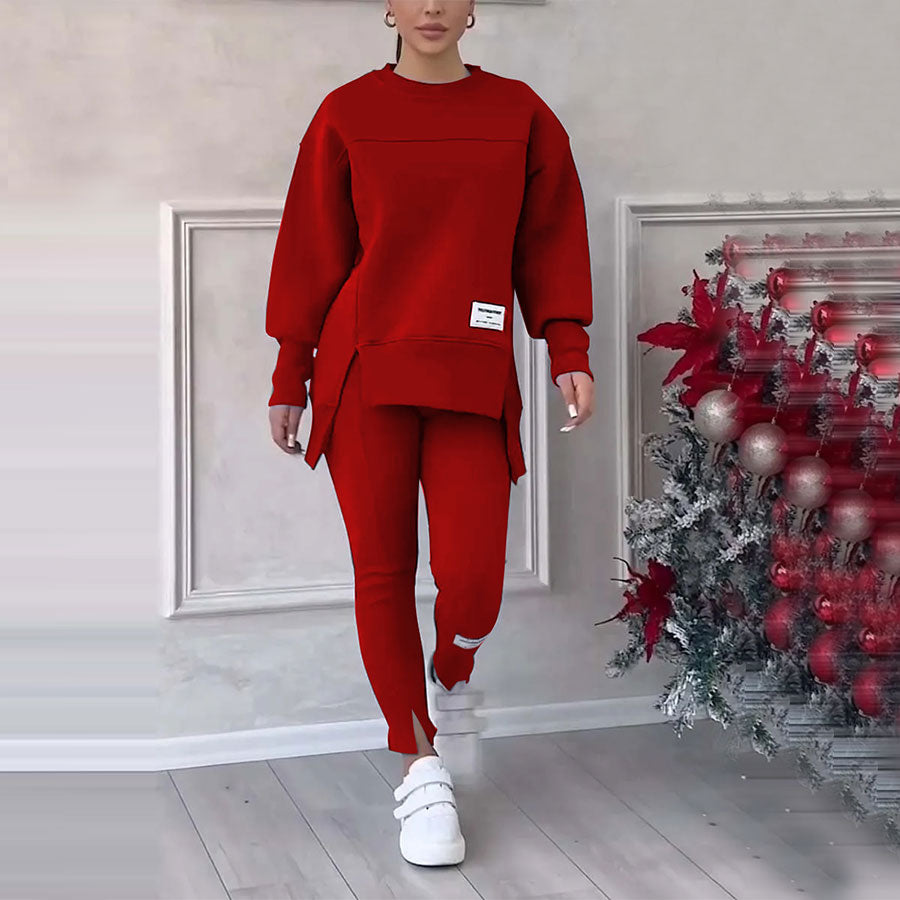Comfortable Ladies Clothing Set - Elin-Red-S-Nora Luxe