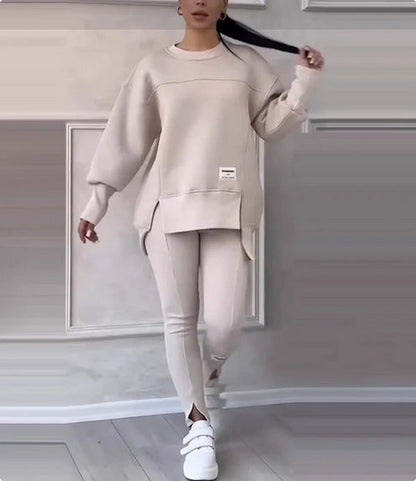 Comfortable Ladies Clothing Set - Elin-White-S-Nora Luxe