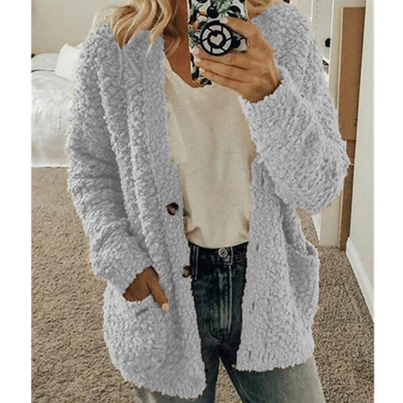 Comfortable Ladies Jacket - Lisa-Light Gray-S-Nora Luxe