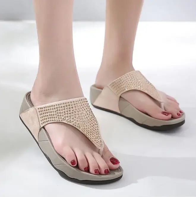 Sparkly Women's Platform Slipper Shoes - Pexav