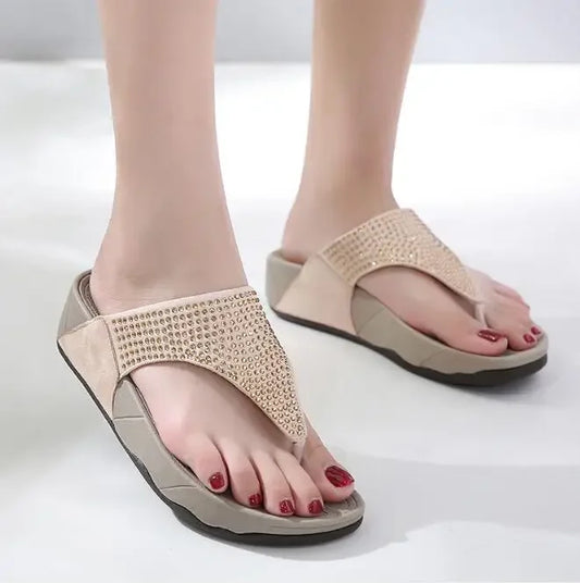 Sparkly Women's Platform Slipper Shoes - Pexav