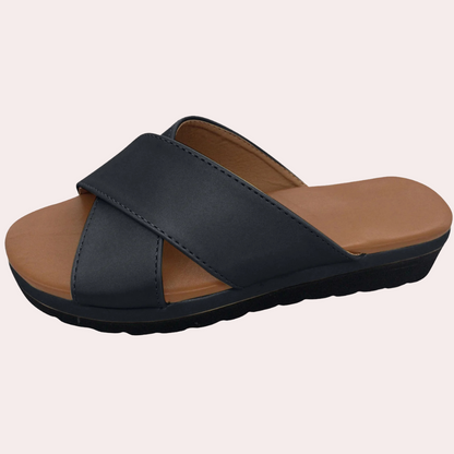 Comfortable Ladies' Sandals - Nova-Black-3-Nora Luxe
