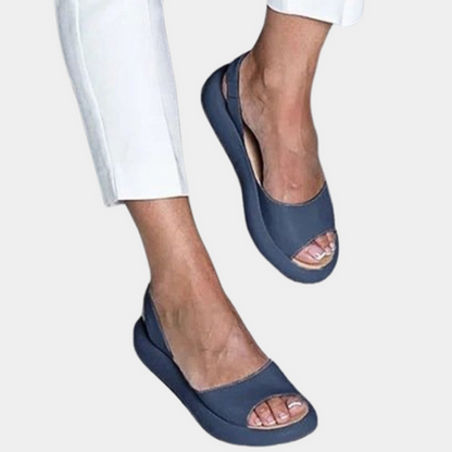 Comfortable ladies' summer shoes with a thick sole – Tilda-Blue-2.5-The Livary