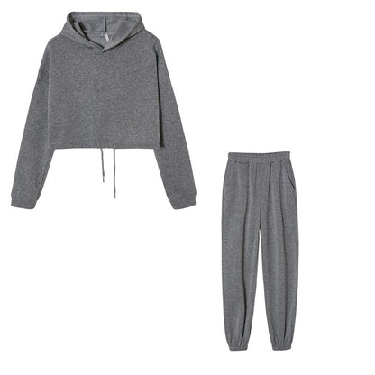 Comfortable Ladies Training Suit - Serena-Gray-S-Nora Luxe