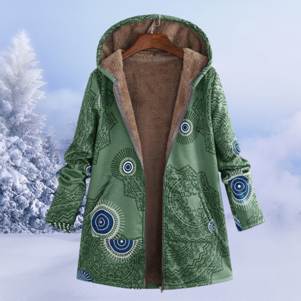 Comfortable Ladies' Winter Coat - Liora-Green-S-Nora Luxe