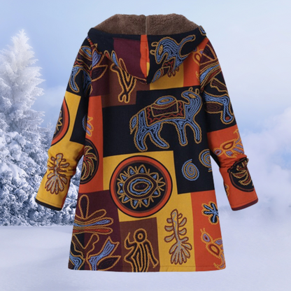 Comfortable Ladies' Winter Coat - Liora-Multicolored-S-Nora Luxe