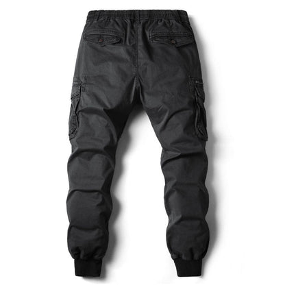 Comfortable Men's Cargo Trousers - Hunter-Beige-29-Nora Luxe