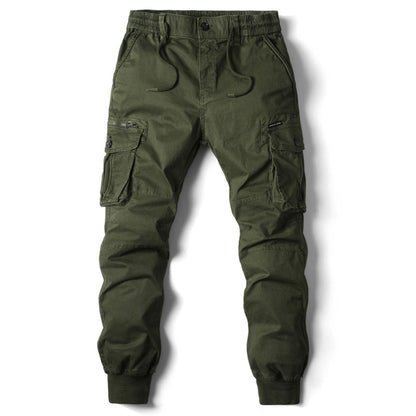 Comfortable Men's Cargo Trousers - Hunter-Green-29-Nora Luxe