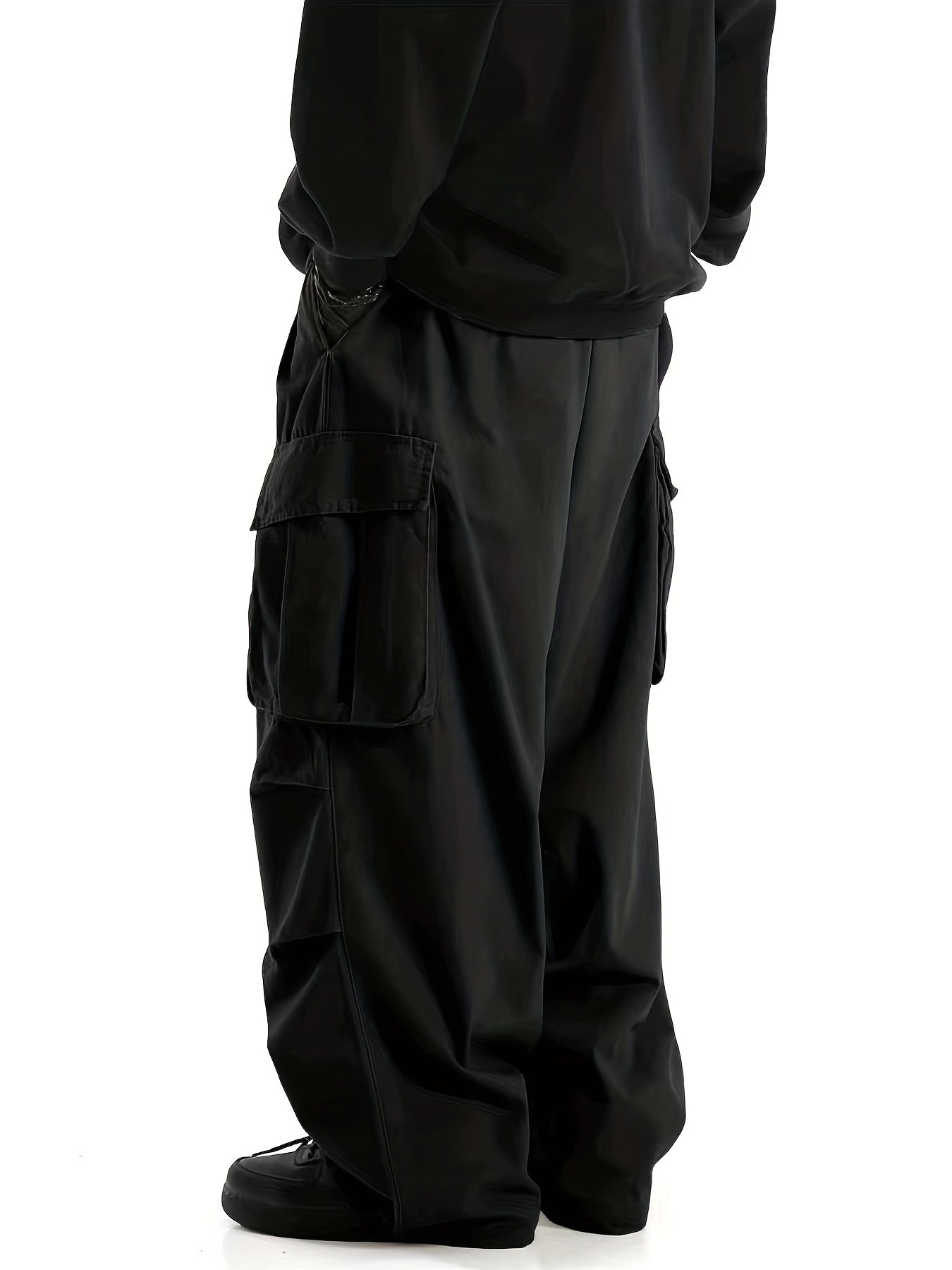 Comfortable Men's Cargo Trousers with Multiple Pockets - Daan-Black-S-Nora Luxe