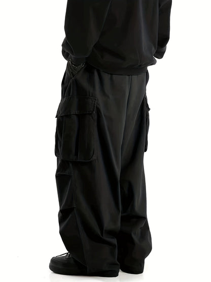 Comfortable Men's Cargo Trousers with Multiple Pockets - Daan-Black-S-Nora Luxe