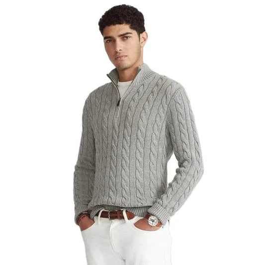 Relaxed Fit Men's Pullover Sweater - Pexav