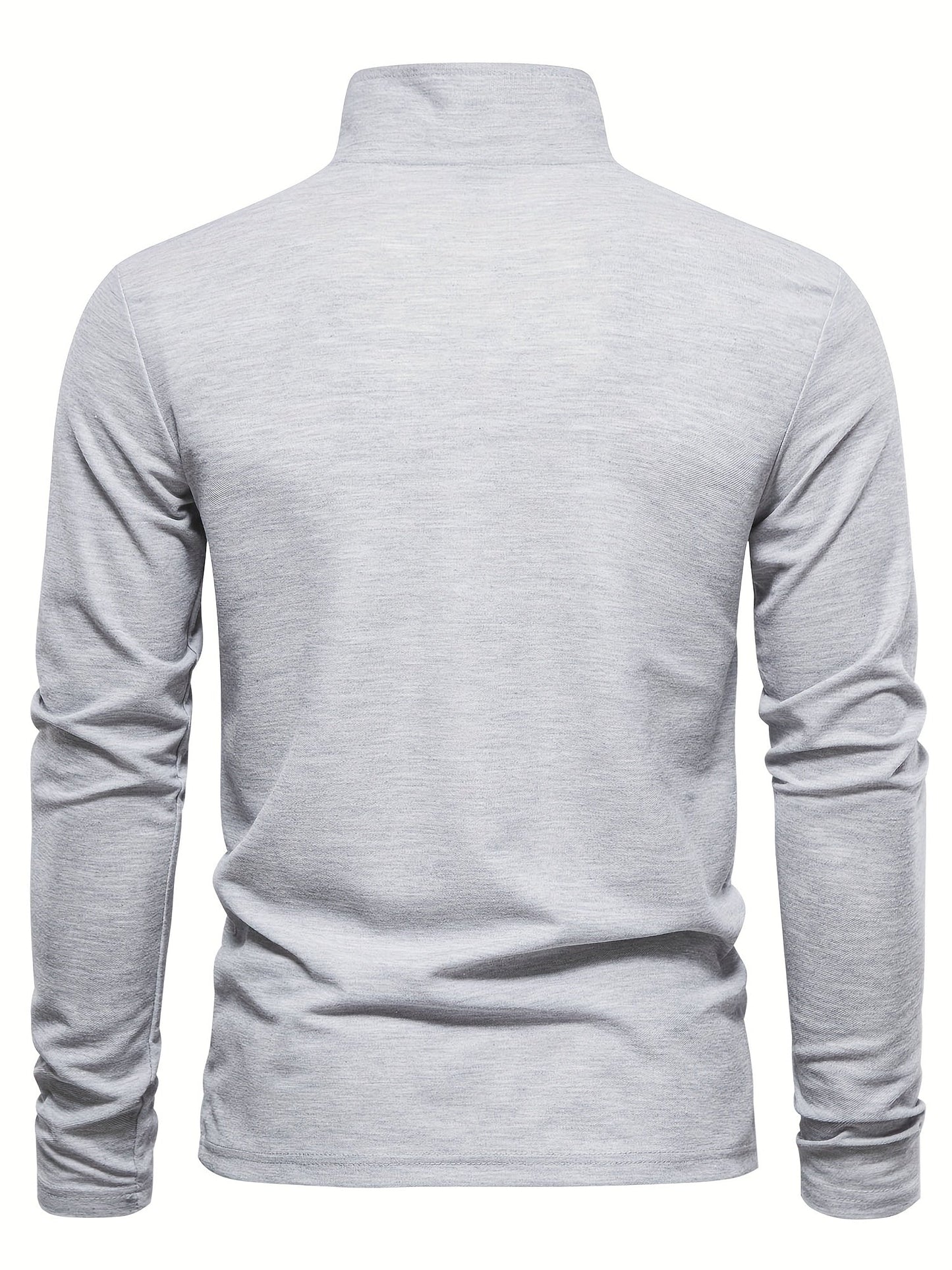 Comfortable Men's Polo with Long Sleeves-Marine Blue-S-Nora Luxe