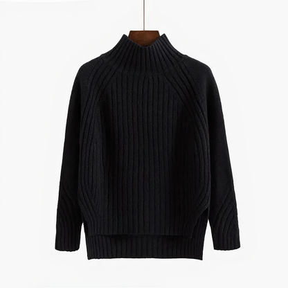 Comfortable Men's Sweater with Round Neck - Ruben-Black-S-Nora Luxe