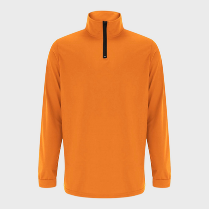 Comfortable Men's Sweater with Zip and Low Collar - Sven-Black-S-Nora Luxe