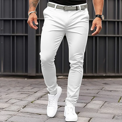 Comfortable Men's Trousers - Elias-White-S-Nora Luxe
