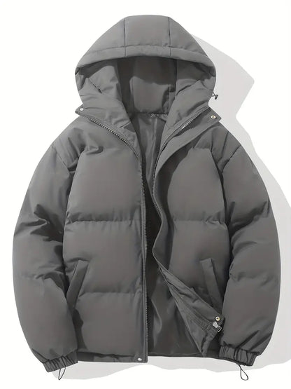 Comfortable Men's Winter Jacket - Ruben-Dark gray-M-Nora Luxe