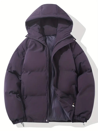 Comfortable Men's Winter Jacket - Ruben-Purple-M-Nora Luxe