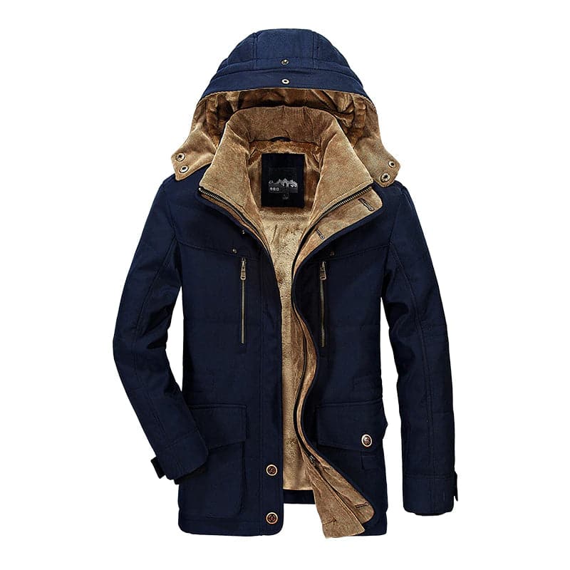 Warm Mens Insulated Jacket with Extra Pockets - Pexav