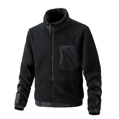 Comfortable Men's Wool Coat - Thomas-Black-M-Nora Luxe