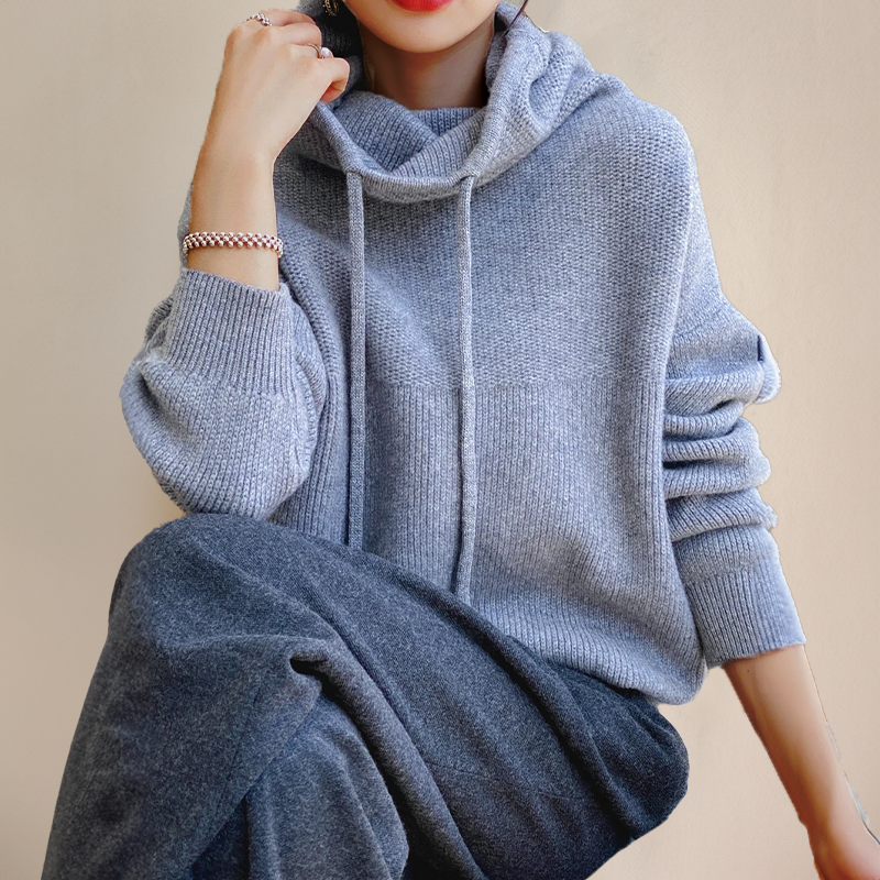 Comfortable Merino Wool Women's Sweater - Isabelle-Green-S-Nora Luxe