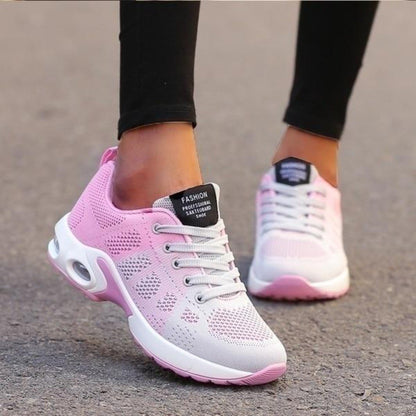 Comfortable Orthopedic Sneakers - Nova-Gray/Pink-2.5-Nora Luxe