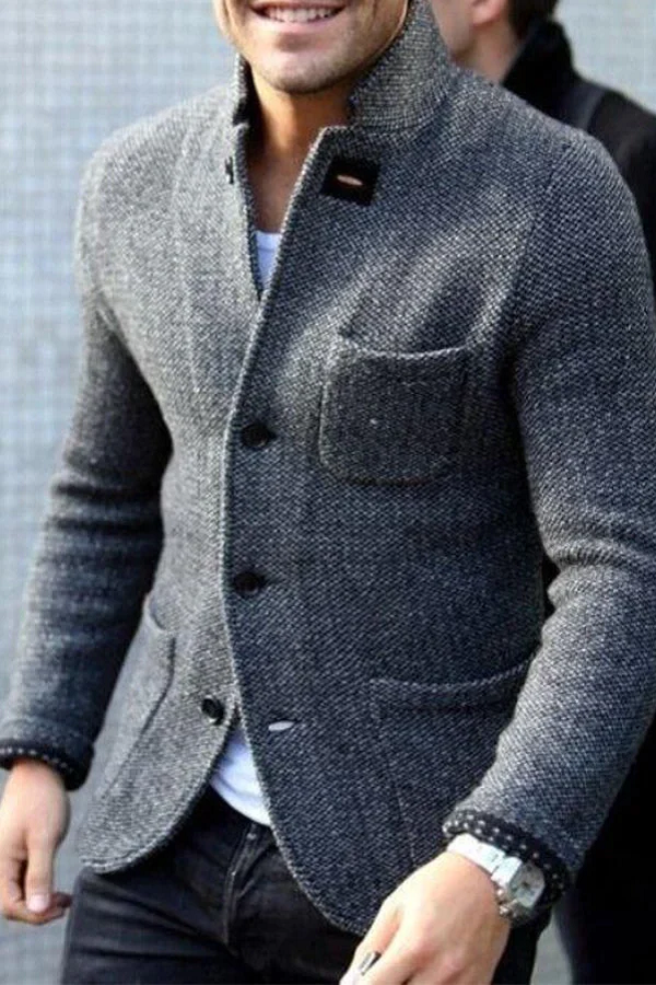 Classic Cozy Mens Knit Cardigan - Pexav