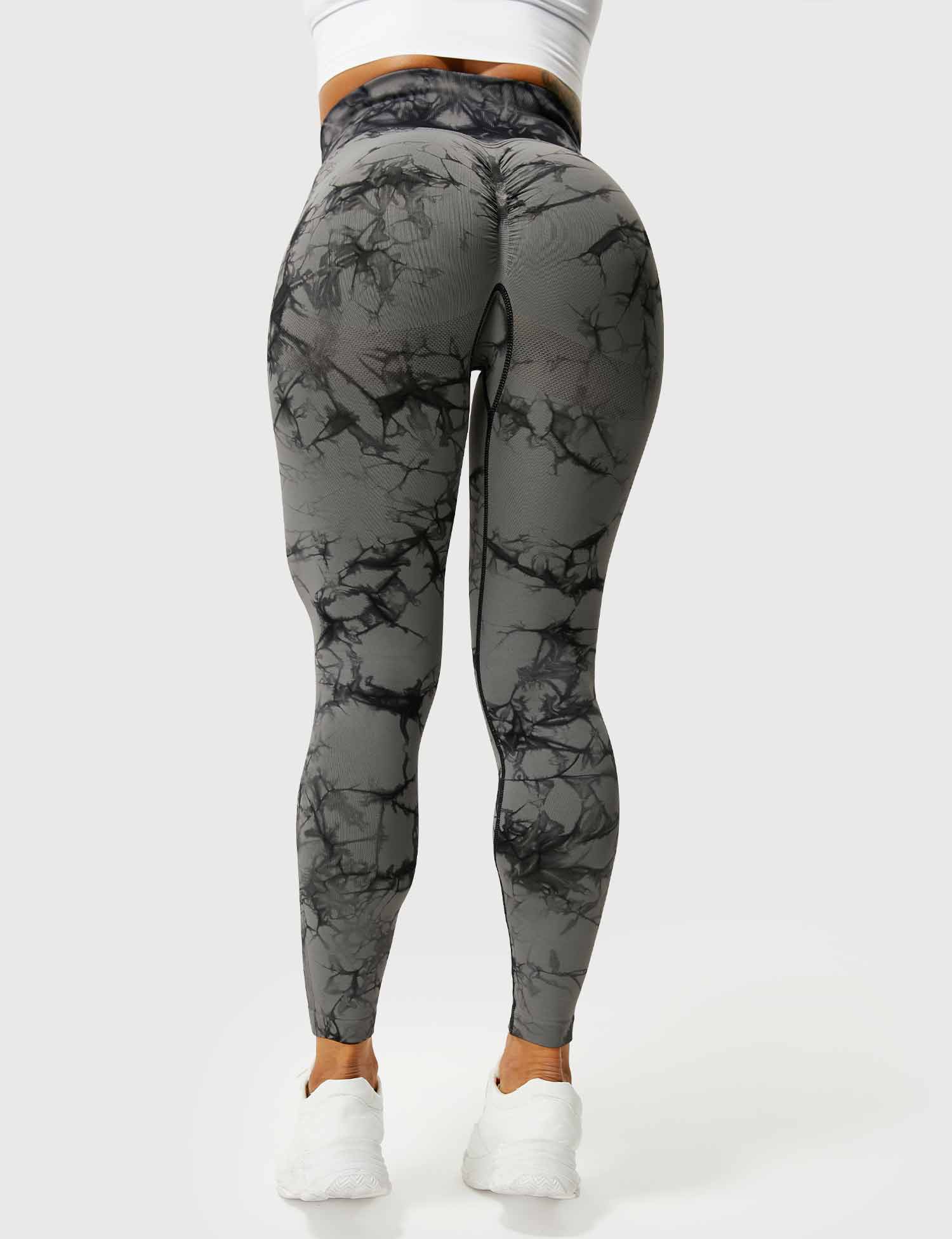 Comfortable Tie Dye Leggings - Ivy-Black Blue-S-Nora Luxe