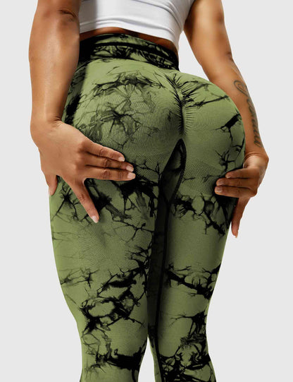 Comfortable Tie Dye Leggings - Ivy-Black Blue-S-Nora Luxe