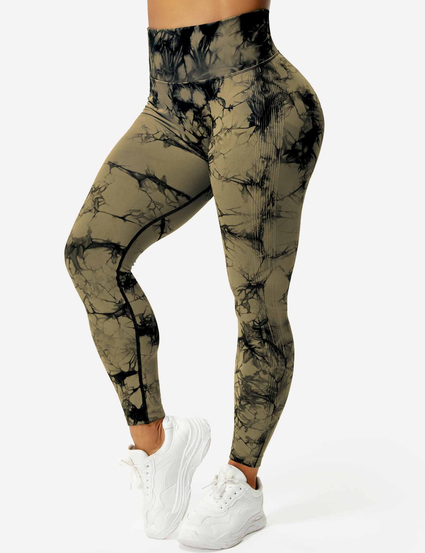 Comfortable Tie Dye Leggings - Ivy-Black Blue-S-Nora Luxe