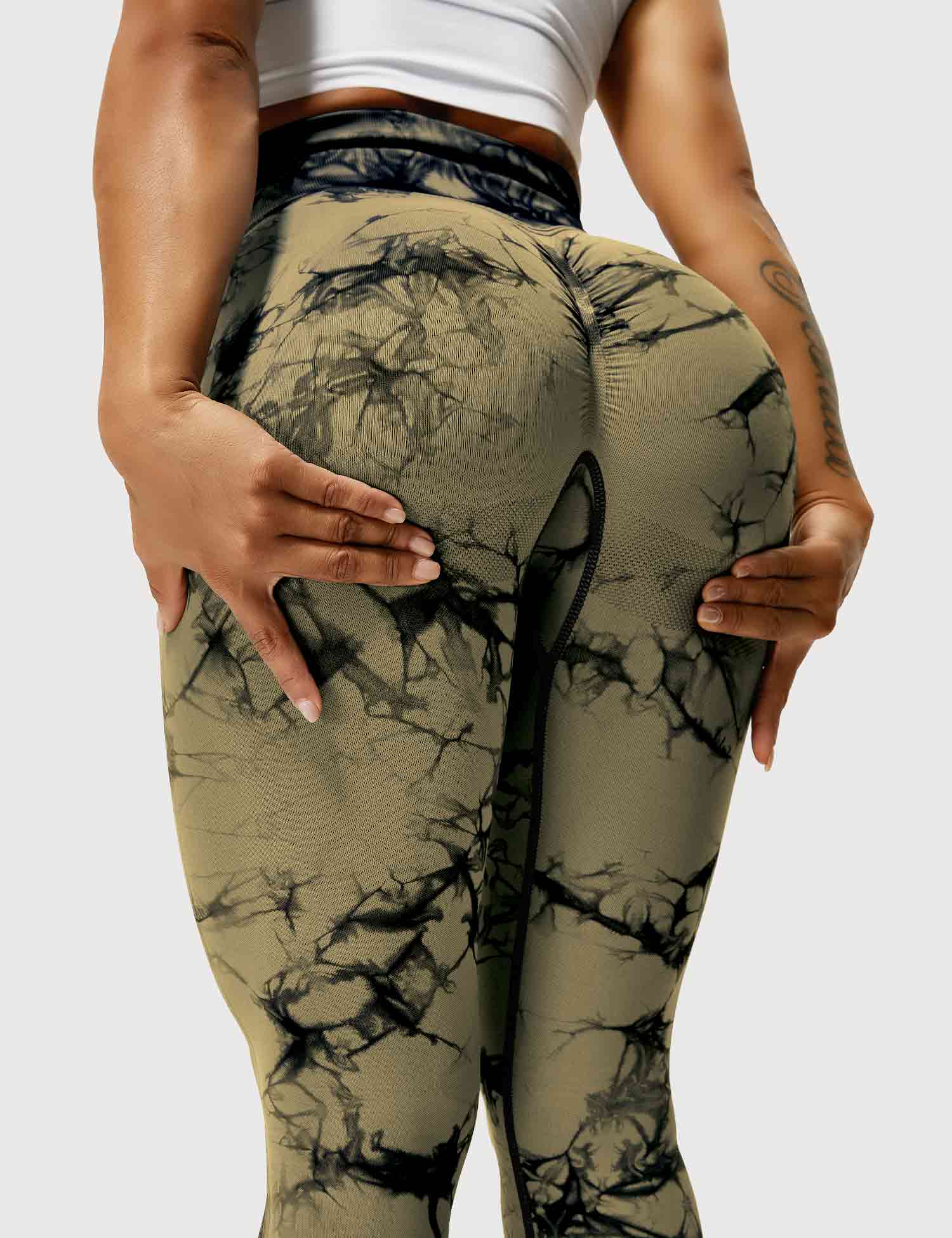 Comfortable Tie Dye Leggings - Ivy-Black Blue-S-Nora Luxe