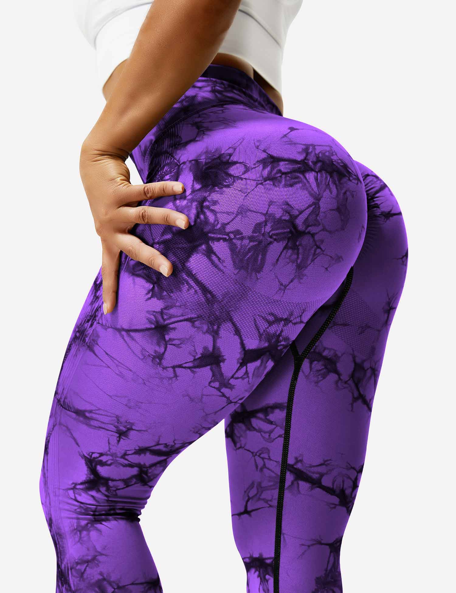 Comfortable Tie Dye Leggings - Ivy-Black Blue-S-Nora Luxe