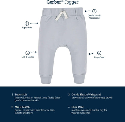 Comfortable Toddler Jogging Pants - 3-Pack Essentials-Black-12-18 months-Nora Luxe