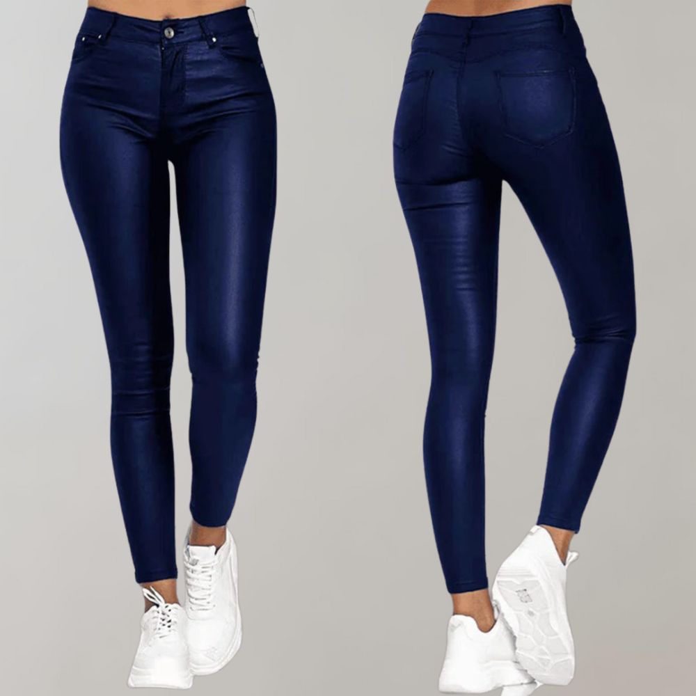 Comfortable Trousers for Women - Sienna-Blue-S-Nora Luxe