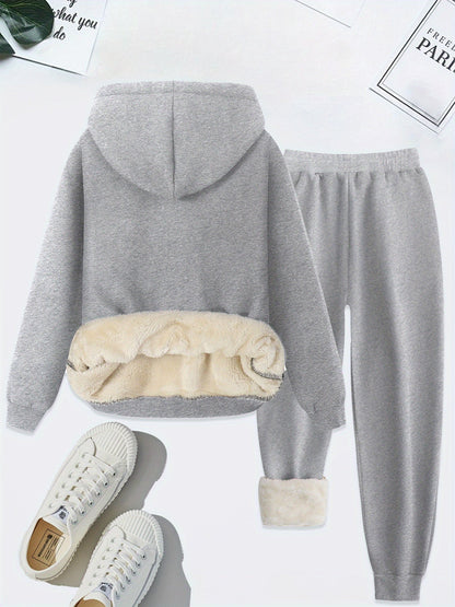 Comfortable Two-Piece Clothing Set for Women - Livia-Light Gray-S-Nora Luxe