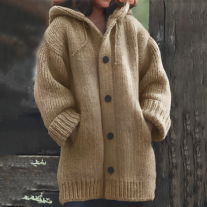 Comfortable Warm Women's Cardigan - Sophie-Brown-S-Nora Luxe
