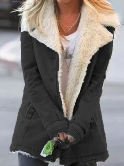 Comfortable Winter Jacket for Women - Celeste-Black-S-Nora Luxe